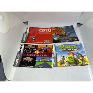 Gameboy Advance manual lot Mira Namco Museum Shrek Treasure Planet
